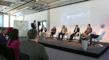 Podiumsdiskussion mit Dr. Dagmar Lehmann, Prof. Dr. Giuseppe Strina, Prof. Dr.-Ing. Jörg Kolbe, Arne Farwick, Markus Kürpick und Prof. Dr.-Ing. Klaus Pantke